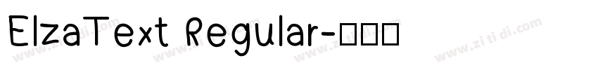 ElzaText Regular字体转换
